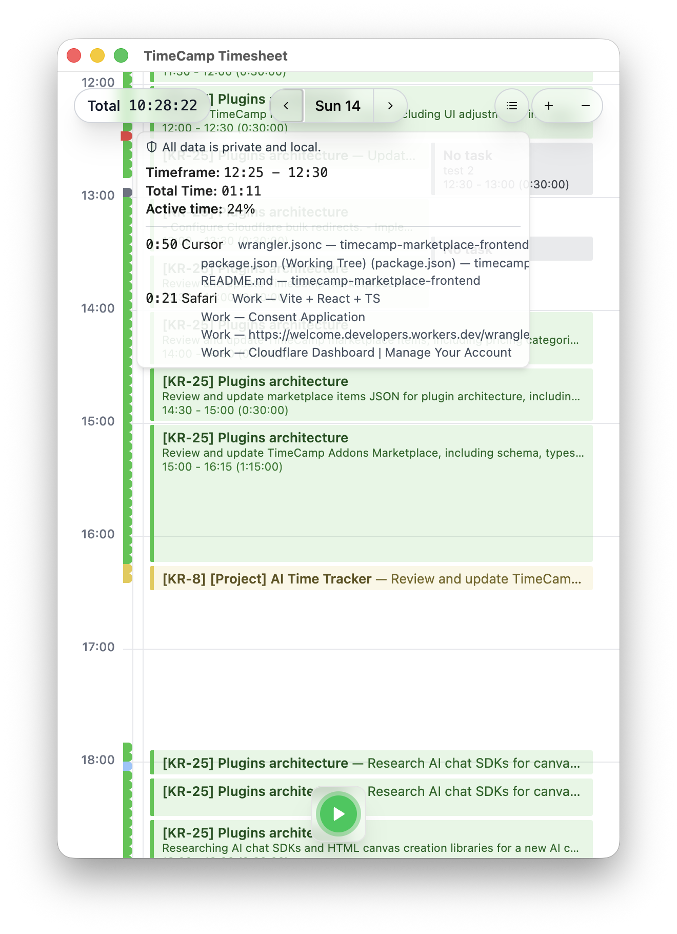 AI Desktop Timesheet for Windows and Mac screenshot 3