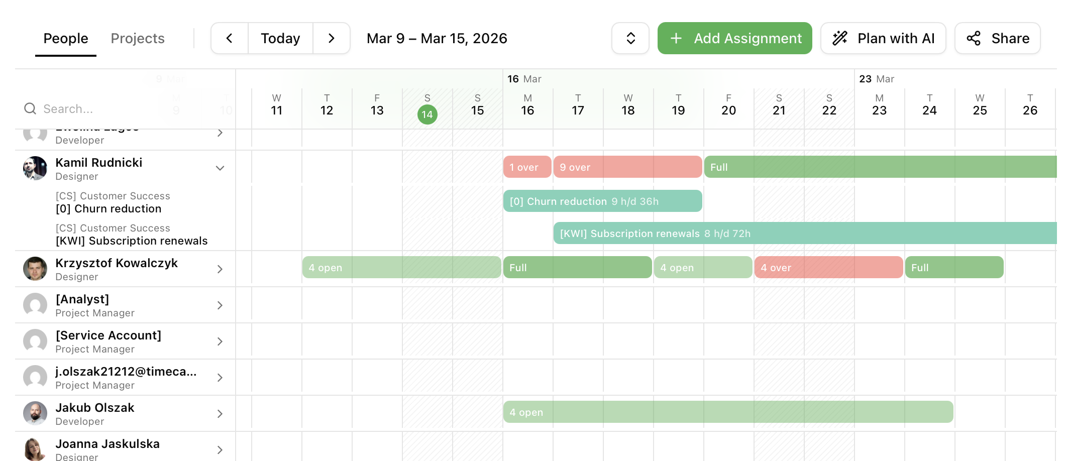 Planner (Schedule Forecast) screenshot 1
